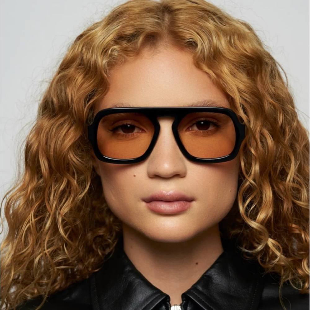 Stylish Black and Orange Sunglasses